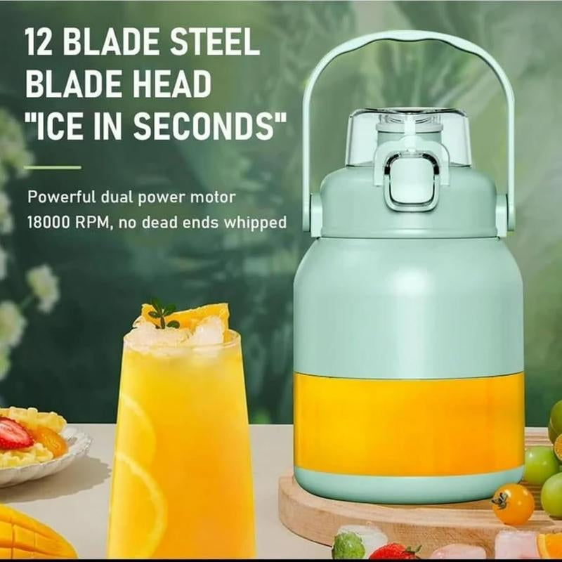 Gemet Electric Juicer, Geoet Electric Juicer, Probably Electrics Juicers, Green Outdoorfun Gemet Bpa-Free Electric Citrus Juicer 17 Oz, Straw, Two Lids, Portable Blender (1Pc)