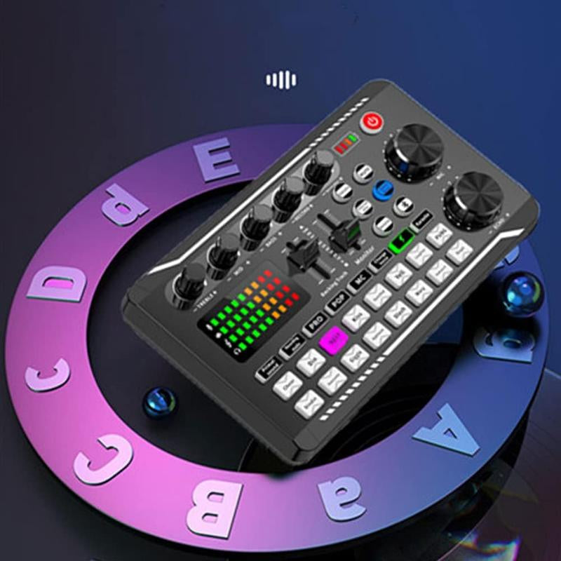 Professional Audio Mixer, SINWE Live Sound Card and Audio Interface with DJ Mixer Effects and Voice Changer,Podcast Production Studio Equipment, Prefect for Streaming/Podcasting/Gaming